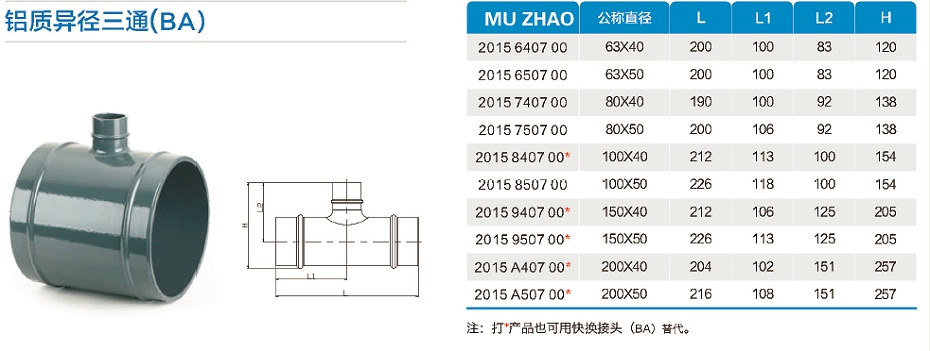 鋁質(zhì)異徑三通